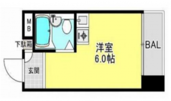 堺市堺区甲斐町東、マンションの間取り画像です