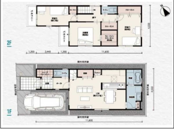堺市堺区七条通、新築一戸建ての間取り画像です