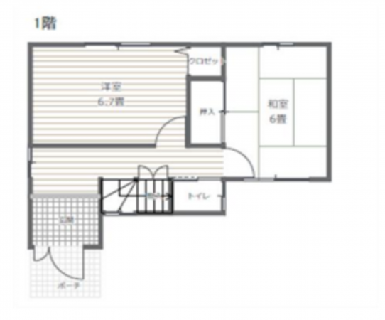 堺市堺区浅香山町、中古一戸建ての間取り画像です