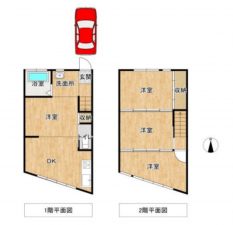 堺市堺区戎島町、中古一戸建ての間取り画像です