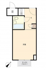 堺市堺区竜神橋町、マンションの間取り画像です