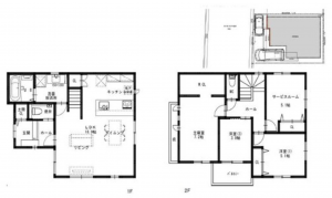 堺市堺区、新築一戸建ての間取り画像です