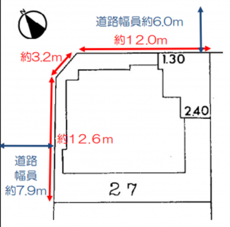 堺市堺区大浜北町、土地の間取り画像です