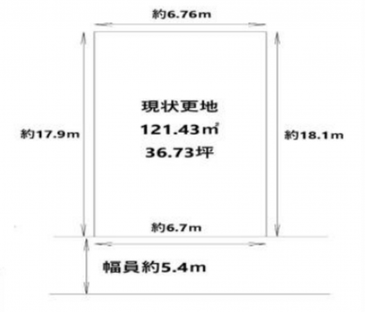 堺市堺区中田出井町、土地の間取り画像です