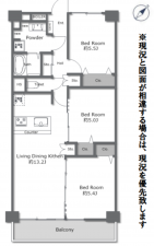 堺市堺区大浜北町、マンションの間取り画像です
