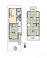 堺市堺区楠町、中古一戸建ての間取り画像です