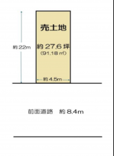 堺市堺区宿屋町東、土地の間取り画像です