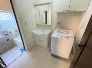 堺市堺区三宝町、中古一戸建ての洗面画像です