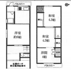 堺市堺区神石市之町、中古一戸建ての間取り画像です