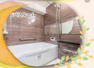 堺市堺区大浜北町、マンションの風呂画像です
