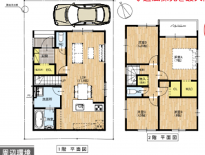 堺市堺区老松町、新築一戸建ての間取り画像です
