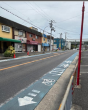 堺市堺区砂道町、収益物件/店舗付住宅の前面道路を含む現地写真画像です
