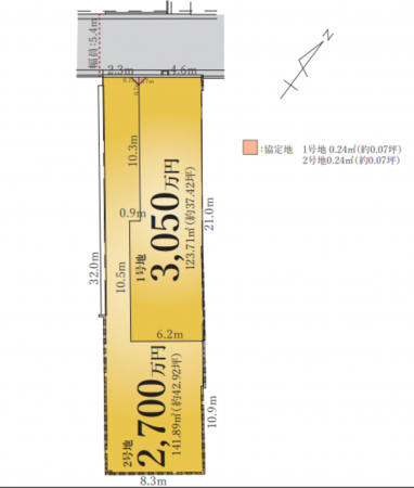 堺市堺区宿屋町東、土地の間取り画像です