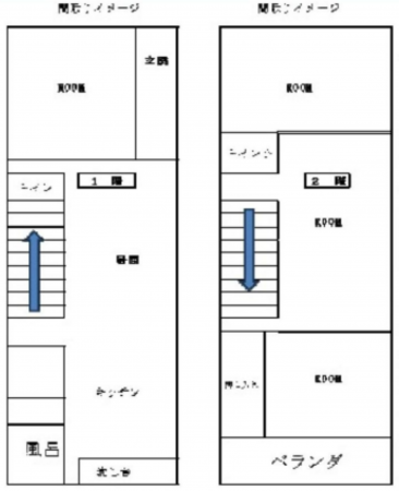 堺市堺区五条通、中古一戸建ての間取り画像です