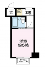 堺市堺区竜神橋町、マンションの間取り画像です