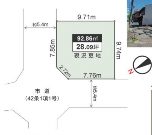 堺市堺区幸通、土地の間取り画像です