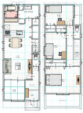 堺市堺区神保通、新築一戸建ての間取り画像です
