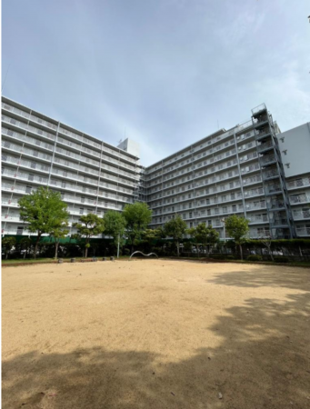 堺市堺区北庄町、マンションの外観画像です
