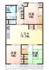 堺市堺区七道西町、マンションの間取り画像です