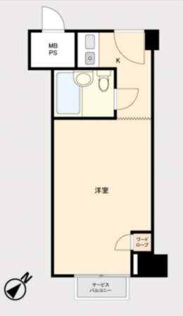 堺市堺区竜神橋町、マンションの間取り画像です