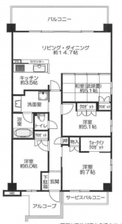 堺市堺区戎島町、マンションの間取り画像です