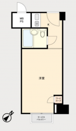 堺市堺区竜神橋町、マンションの間取り画像です