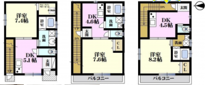 堺市堺区南清水町、収益物件/アパートの間取り画像です