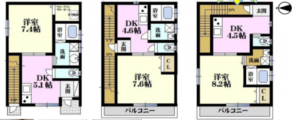 堺市堺区南清水町、収益物件/アパートの間取り画像です