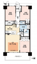 堺市堺区、マンションの間取り画像です