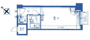 堺市堺区竜神橋町、マンションの間取り画像です