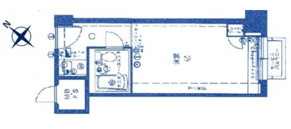 堺市堺区竜神橋町、マンションの間取り画像です
