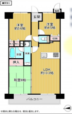 堺市堺区南清水町、マンションの間取り画像です