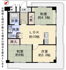 堺市堺区住吉橋町、マンションの間取り画像です