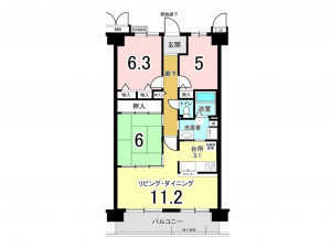 堺市堺区錦綾町、マンションの間取り画像です