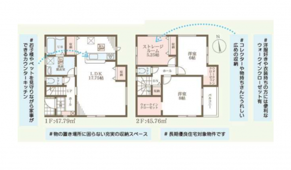 堺市堺区、新築一戸建ての間取り画像です