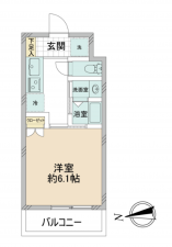 堺市堺区大町東、マンションの間取り画像です