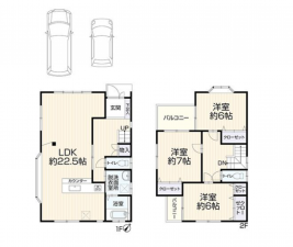 堺市堺区材木町西、中古一戸建ての間取り画像です