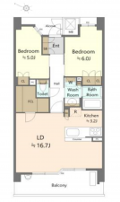 堺市堺区向陵西町、マンションの間取り画像です