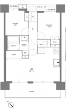 堺市堺区新町、マンションの間取り画像です