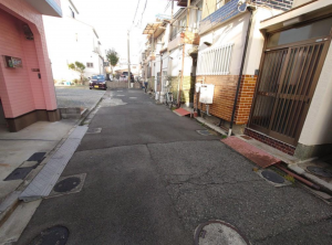 堺市堺区、土地の前面道路を含む現地写真画像です