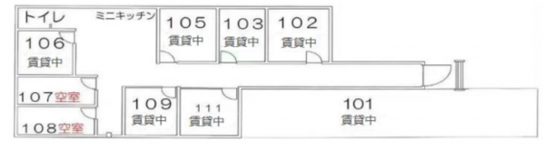 堺市堺区甲斐町西、収益物件/ビルの間取り画像です