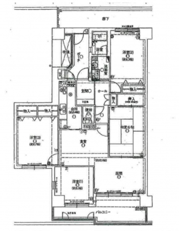 堺市堺区神南辺町、マンションの間取り画像です