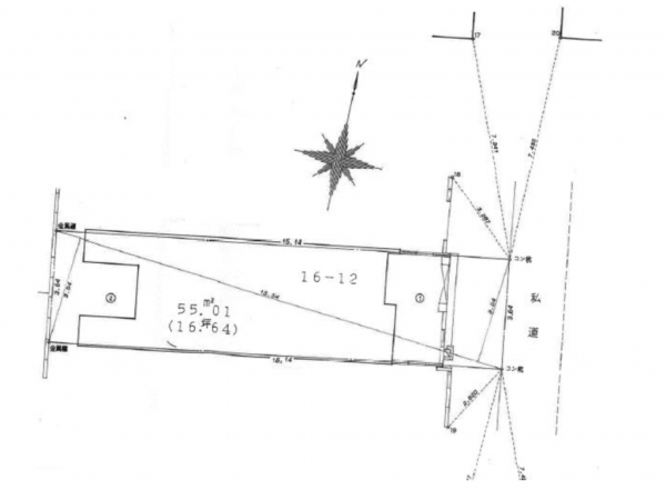 堺市堺区、土地の間取り画像です