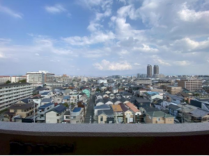 堺市堺区錦綾町、マンションのバルコニー画像です