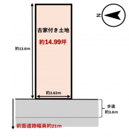 堺市堺区少林寺町西、土地の間取り画像です