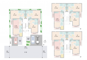 堺市堺区、収益物件/アパートの間取り画像です