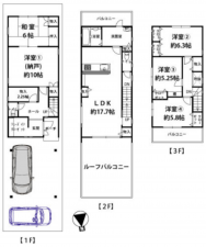 堺市堺区車之町東、中古一戸建ての間取り画像です
