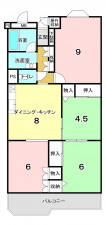 堺市堺区七道西町、マンションの間取り画像です