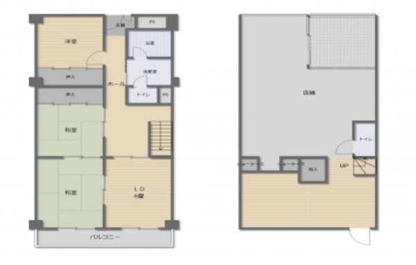 堺市堺区住吉橋町、マンションの間取り画像です