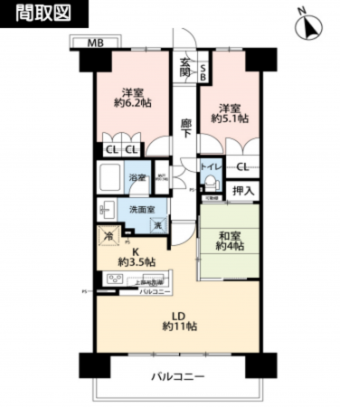 堺市堺区戎島町、マンションの間取り画像です